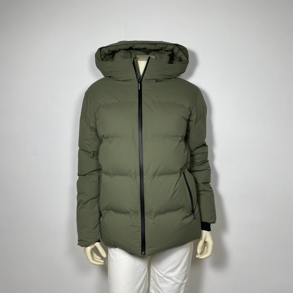ARITZIA The Super Puff 2o Gunmetal Green Waterproof Jacket - Picture 2 of 8
